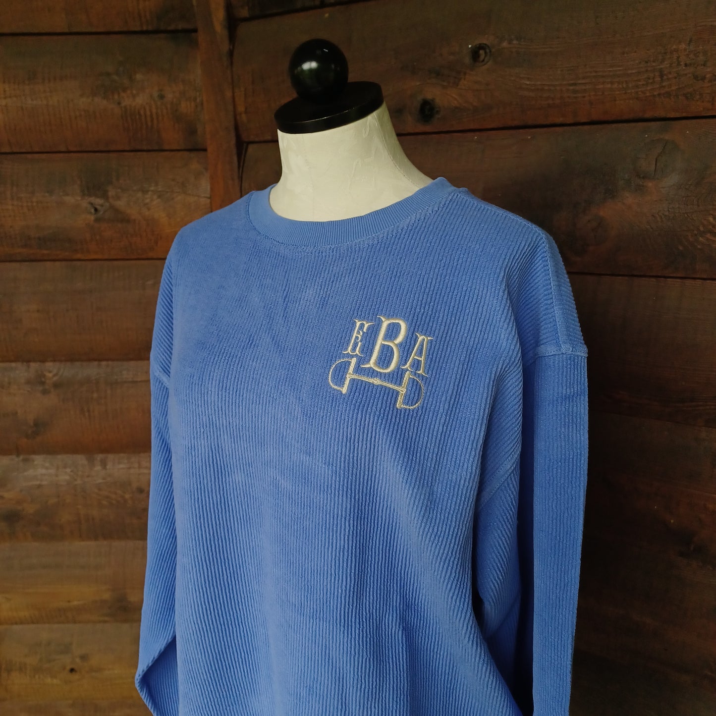 Corded Sweatshirt With Horse Bit Monogram