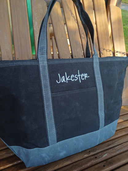 Waxed Canvas Tote Bag