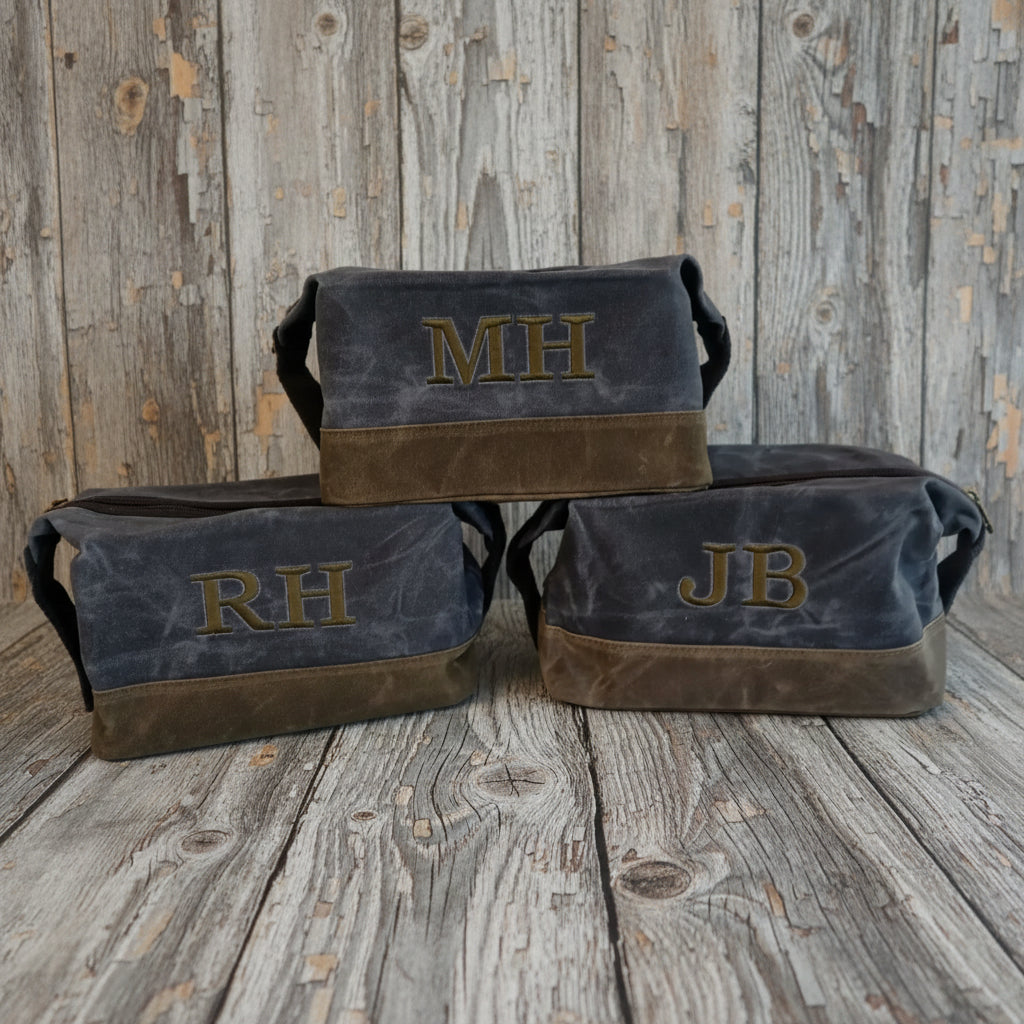 waxed canvas dopp kit heritage 