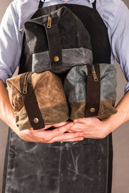 Waxed Canvas Dopp Kit