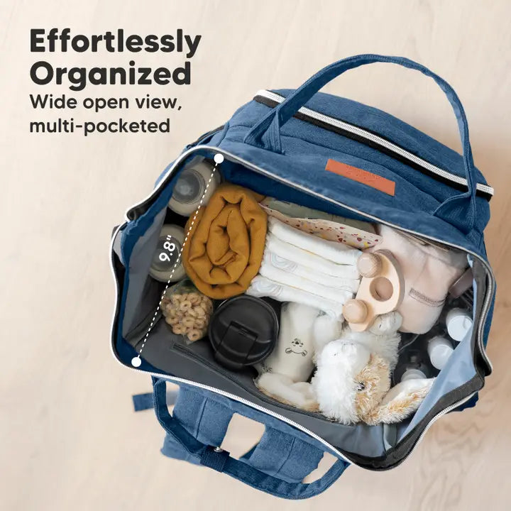 Navy Blue Backpack Diaper Bag with Monogram - Free Shipping