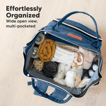 Navy Blue Backpack Diaper Bag with Monogram - Free Shipping