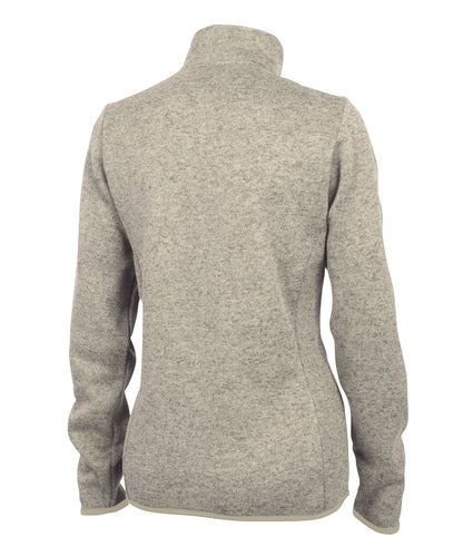 Ladies Pickleball Charles River Apparel Heathered Sweater Fleece 1/4 Zip Pullover