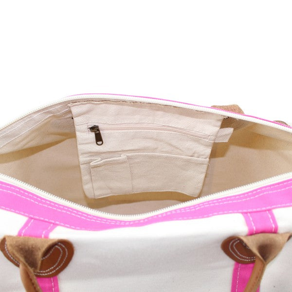 Personalized Weekender Duffel Bag with Matching Cosmetic Bag