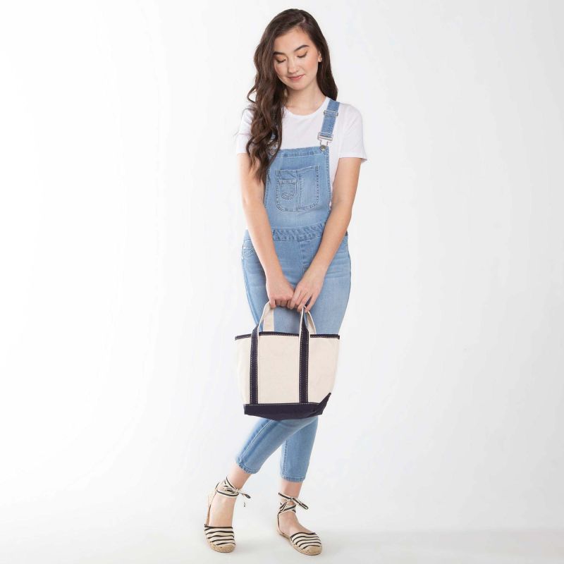 Mini Canvas Tote Bag with Embroidered Name