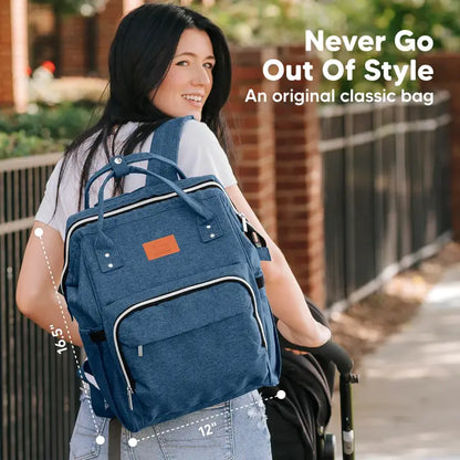 Navy Blue Backpack Diaper Bag with Monogram - Free Shipping