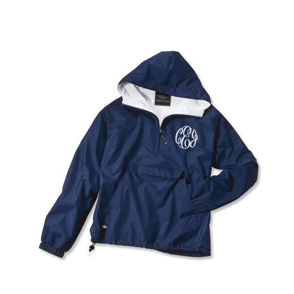 Charles River Apparel Monogrammed Windbreaker Pullover Jacket 11 colors