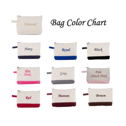 Monogrammed Makeup Bag, Cosmetic Bag with monogram