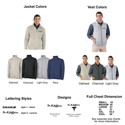 Men's Knit Sweater Jacket or Vest for Doctor
