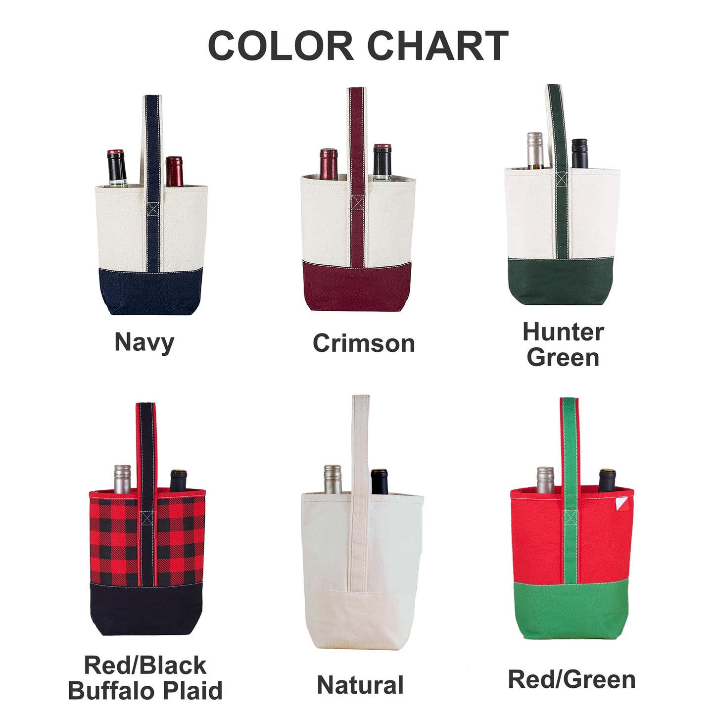 Personalized Two Bottle Wine Tote Bag