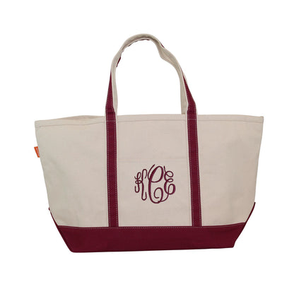 Heavy Canvas Tote Bag with Monogram