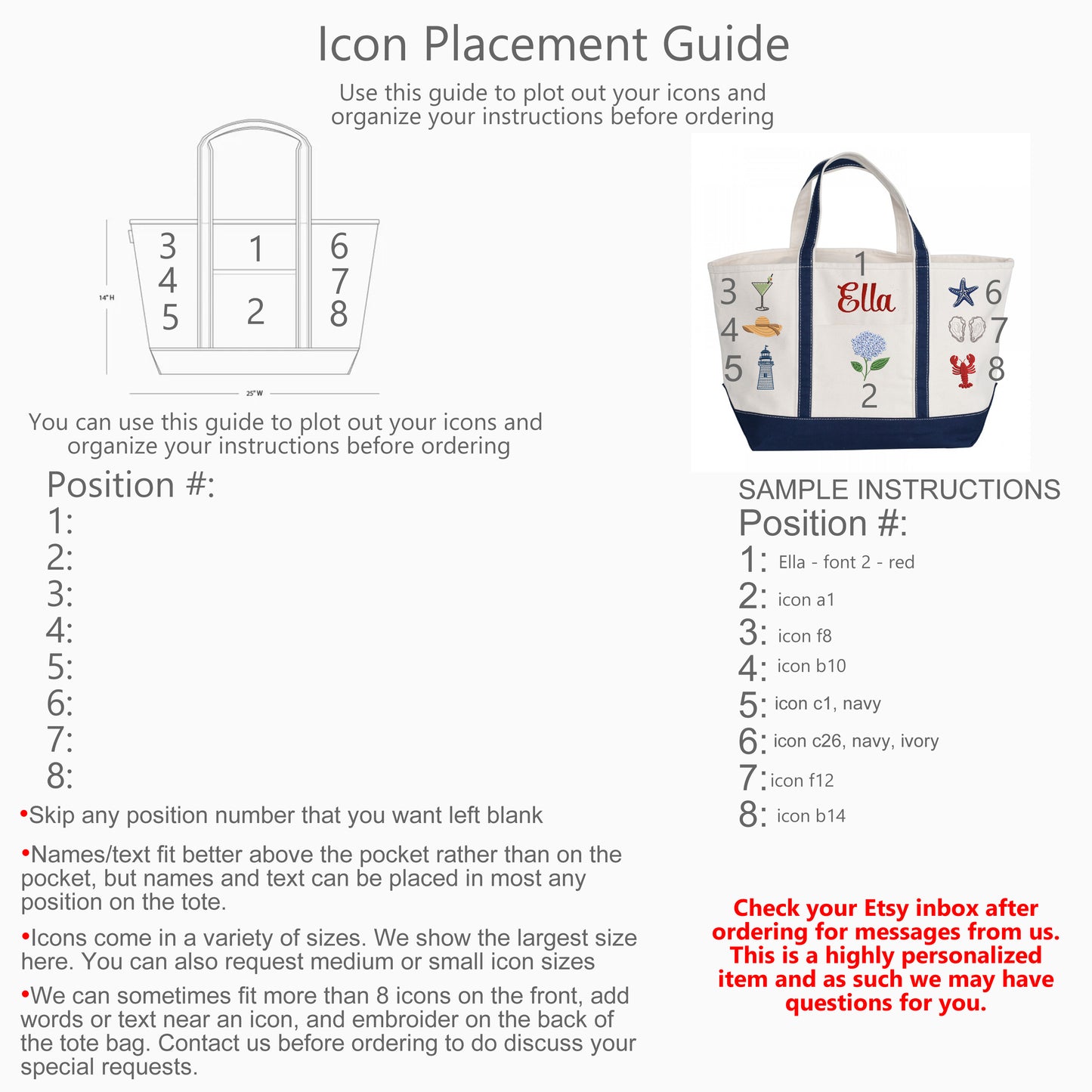 My Favorite Things Embroidered Analog Hobby Tote Bag