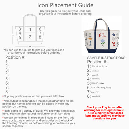 My Favorite Things Embroidered Analog Hobby Tote Bag