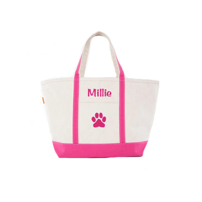 Dog Paw Personalized Tote Bag for dog and pet parents
