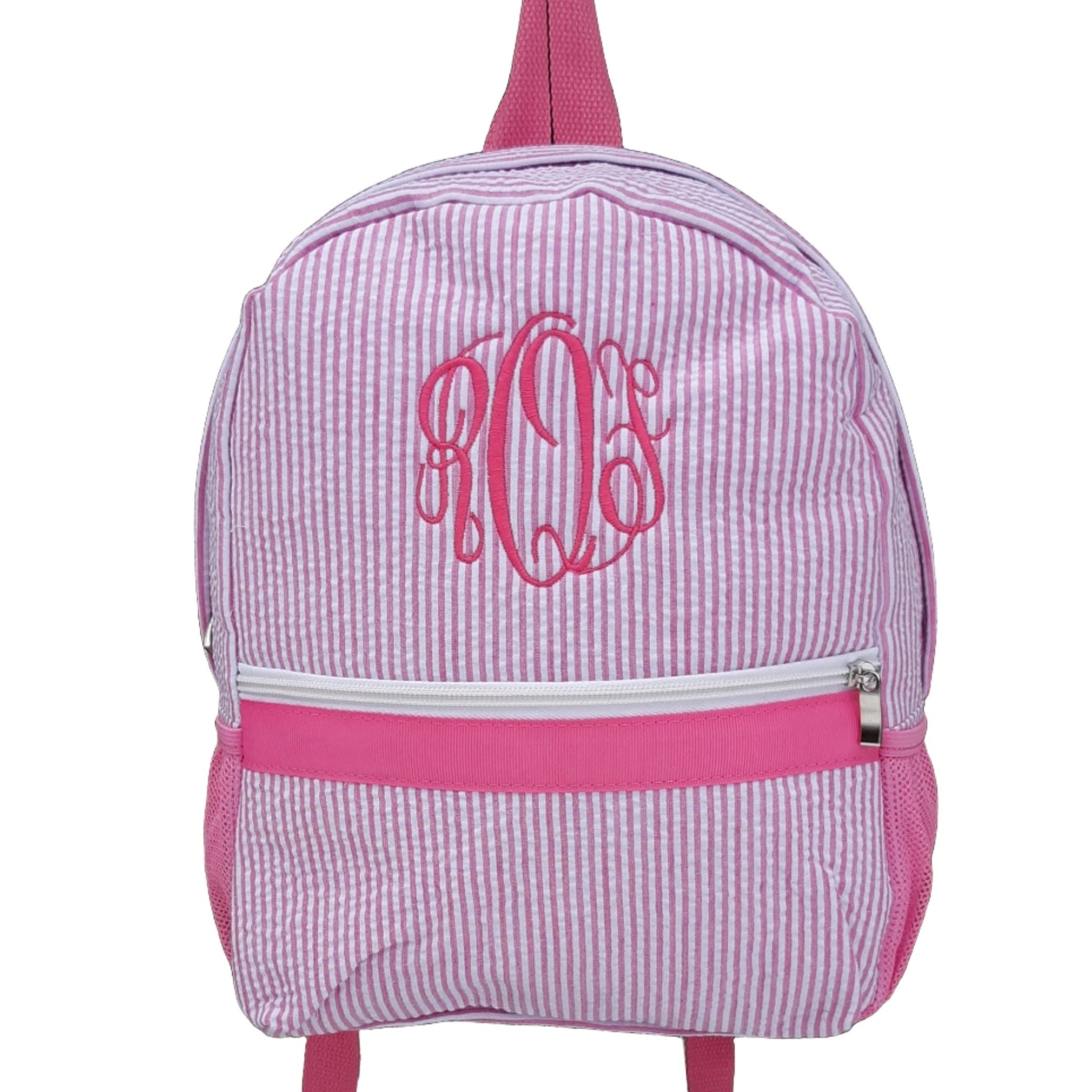 Seersucker Backpack Personalized Small Toddler Size – Pretty Personal Gifts
