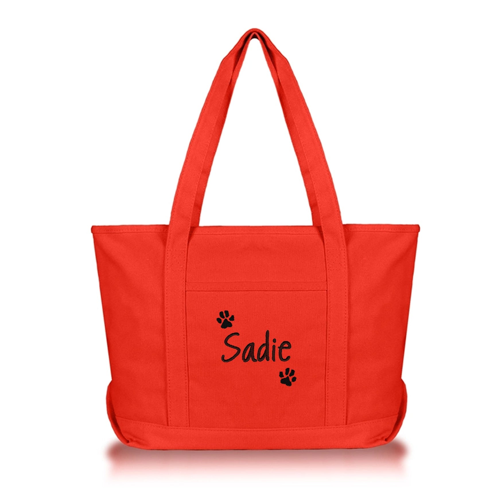 red dog tote bag