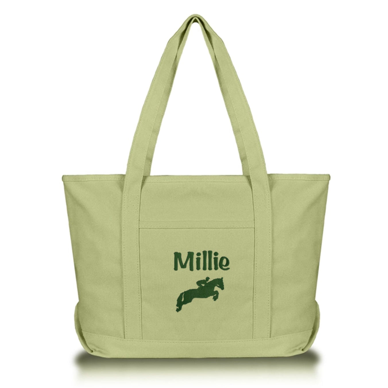 sage green tote bag for equestrians