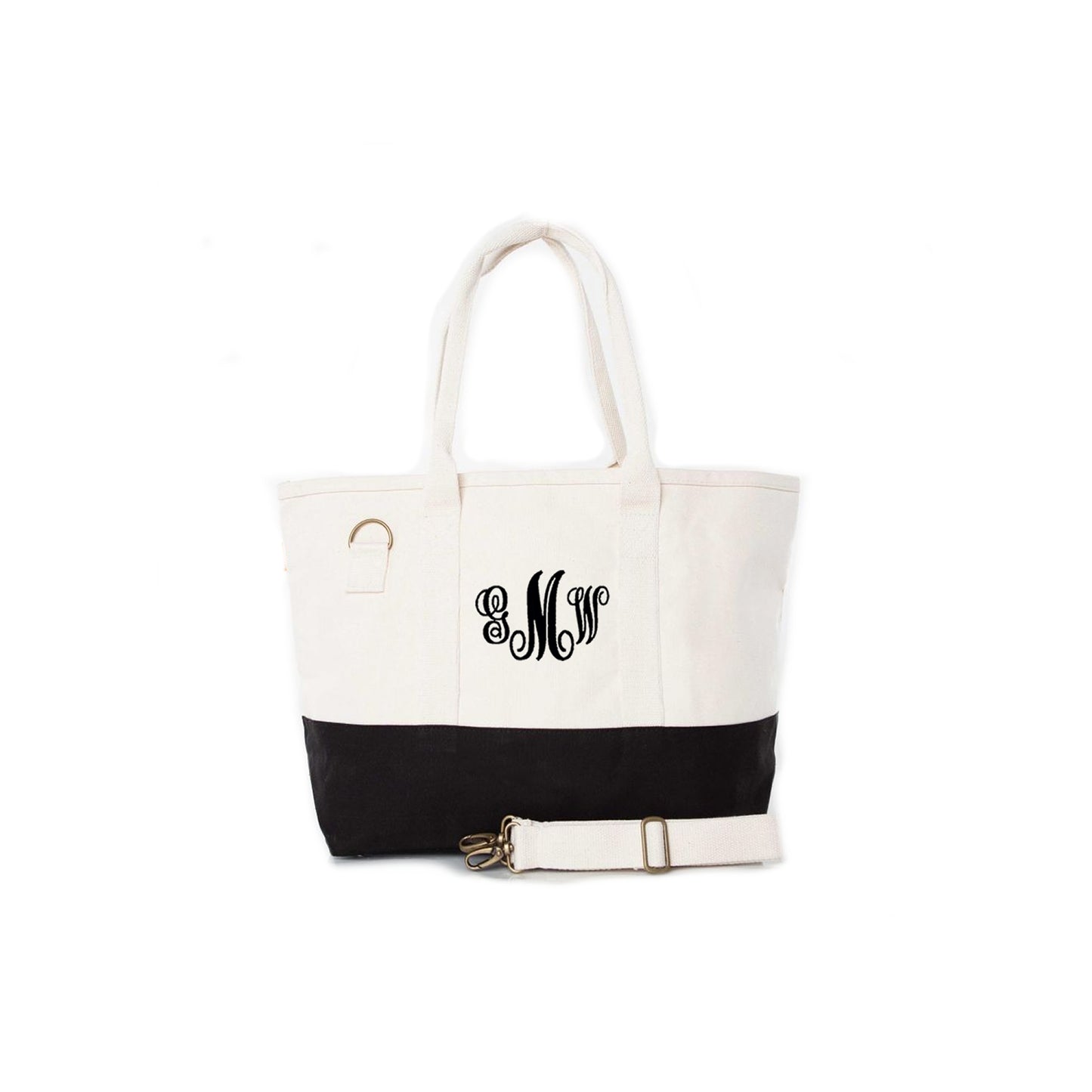Monogrammed Natural Color Tote Bag
