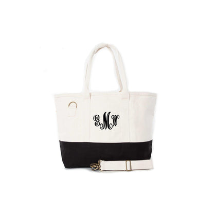 Monogrammed Natural Color Tote Bag