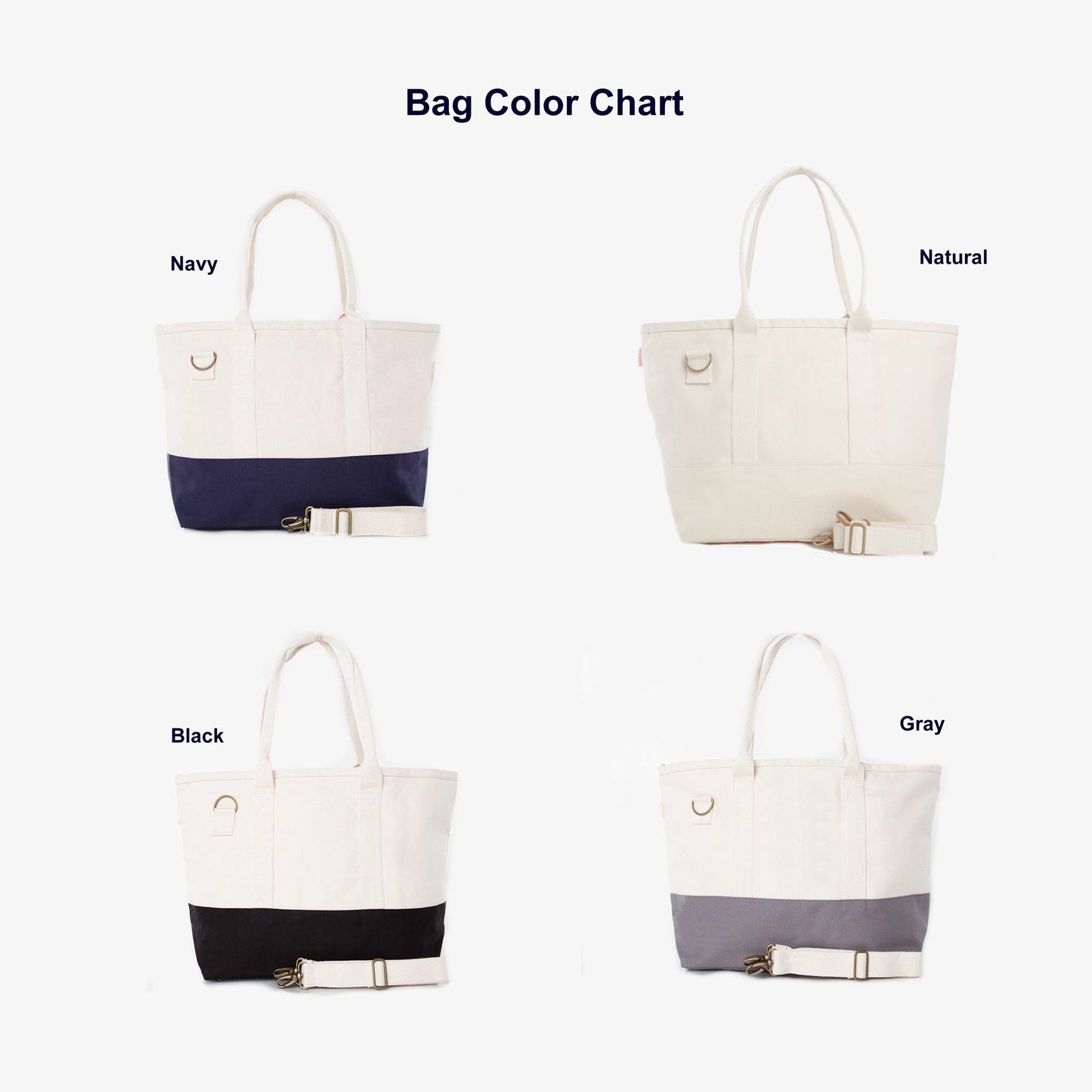 Monogrammed Natural Color Tote Bag