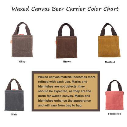 Waxed Canvas Beer Carrier