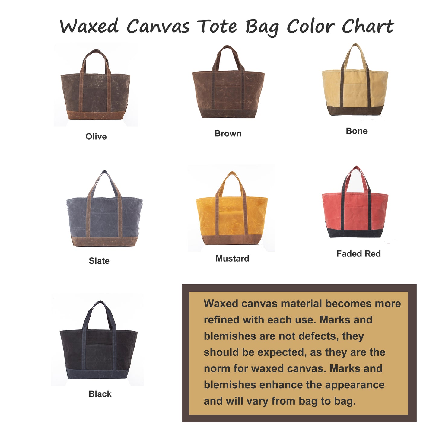 waxed canvas tote bags