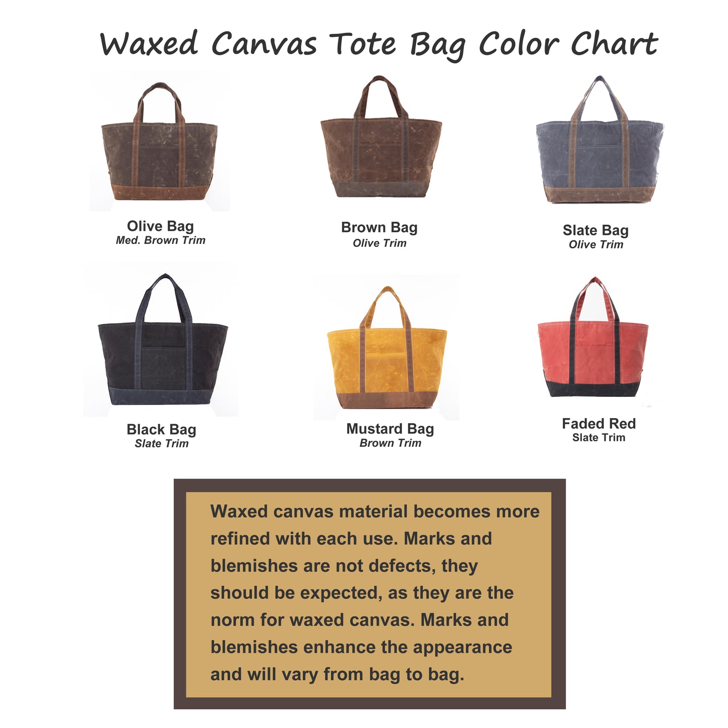 Waxed Canvas Tote Bag
