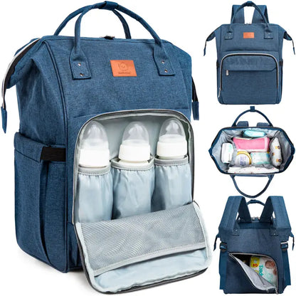 Navy Blue Backpack Diaper Bag with Monogram - Free Shipping
