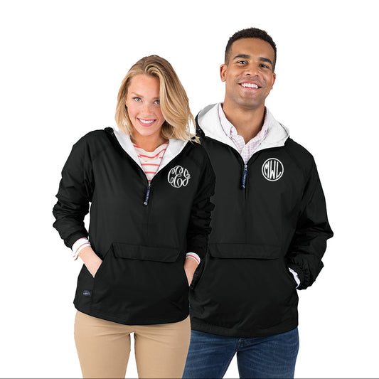 charles river apparel classic pullover jacket with monogram