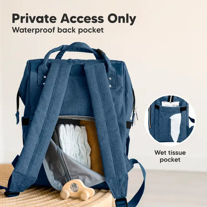 Navy Blue Backpack Diaper Bag with Monogram - Free Shipping
