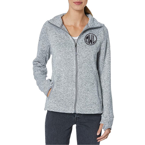 Monogrammed Heathered Fleece Jacket