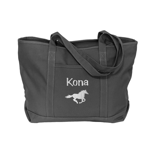 personalized horse tote bag gift for equestrians. Horse competition bag
