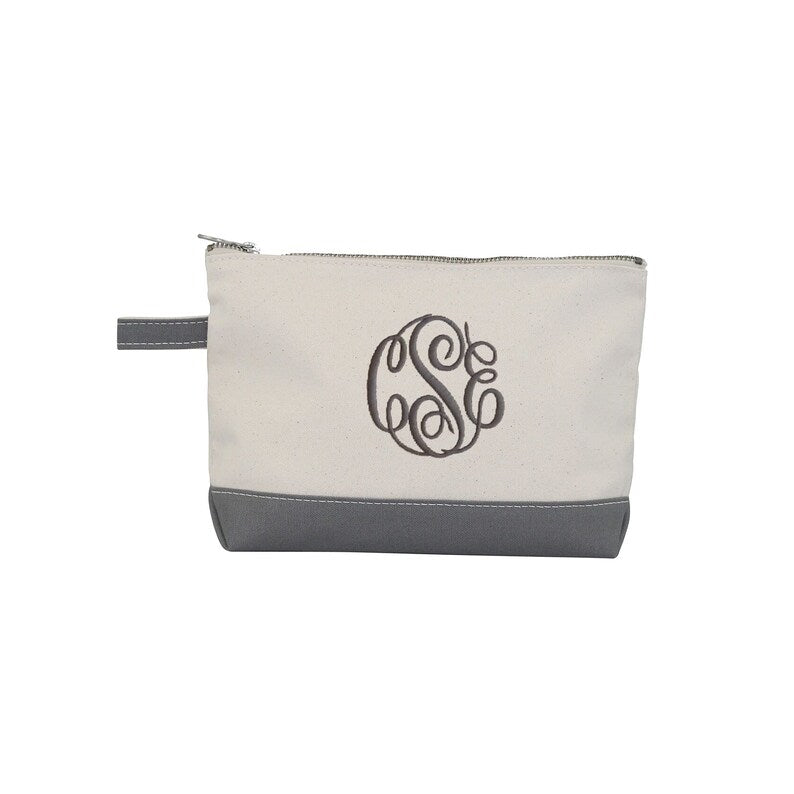 Monogrammed make up bag