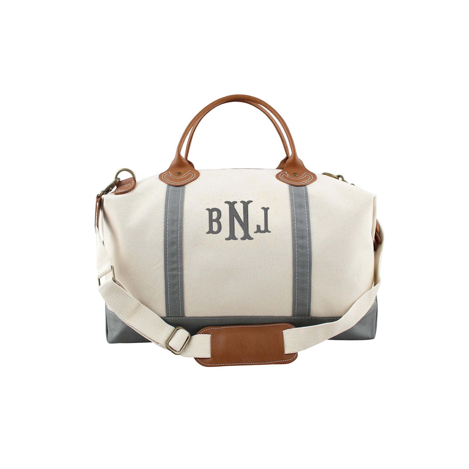 gray weekender duffel bag