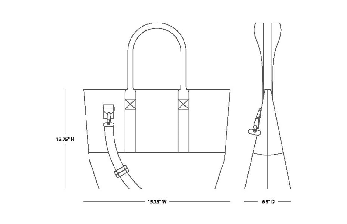 Monogrammed Natural Color Tote Bag