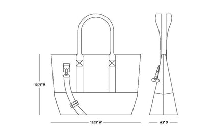 Monogrammed Natural Color Tote Bag