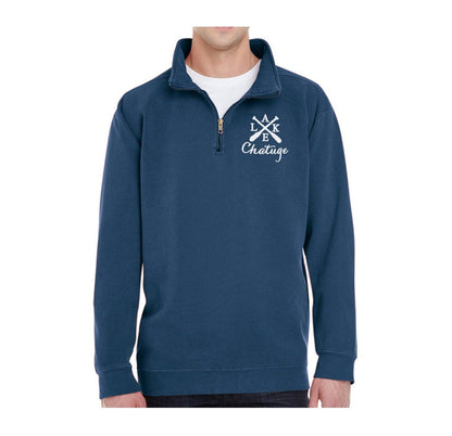 Comfort Colors Quarter Zip Pullover Sweatshirt with Any Lake Name
