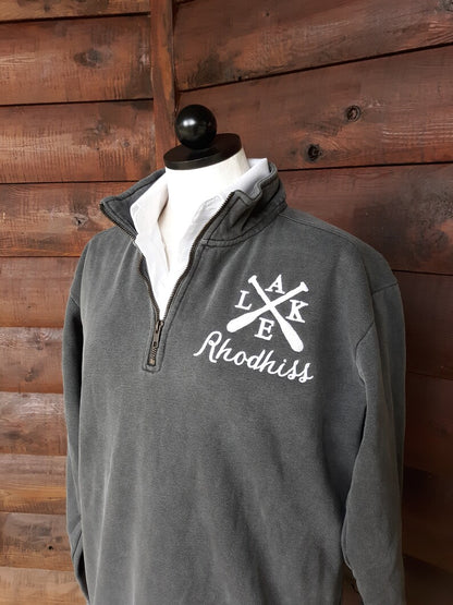 Comfort Colors Quarter Zip Pullover Sweatshirt with Any Lake Name