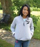 Youth Equestrian Sweatshirt, Charles River Apparel Crosswind Quarter Zip with Horse Image