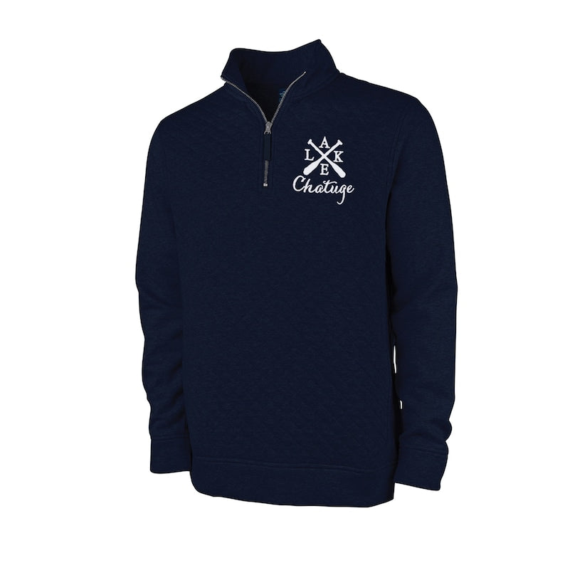 Men's Quilted 1/4 Zip Sweatshirt With any Lake Name
