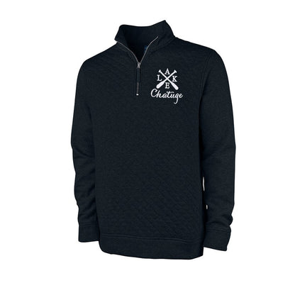 Men's Quilted 1/4 Zip Sweatshirt With any Lake Name