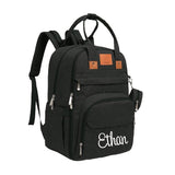 Quilted Diaper Bag Backpack with Pacifier Charm Pod - 3 colors