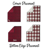 Personalized Red and Black Buffalo Plaid Cabin Throw Blanket - Free Shipping