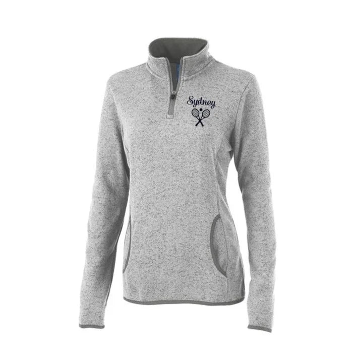 ladies tennis quarter zip pullover