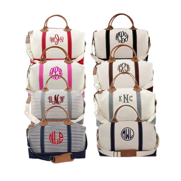 Monogrammed Weekender Travel Bags by Pretty Personal Gifts
