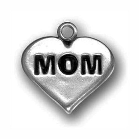 sterling silver mom hear charm