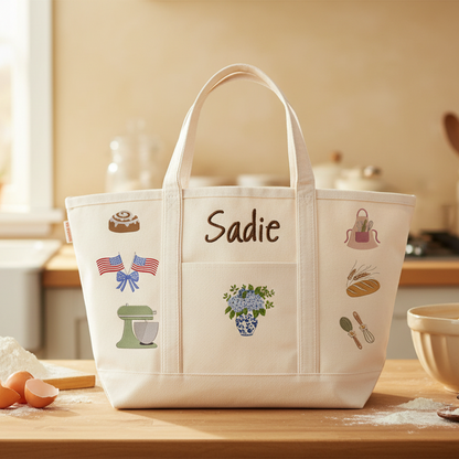 baking hobby icon tote bag 