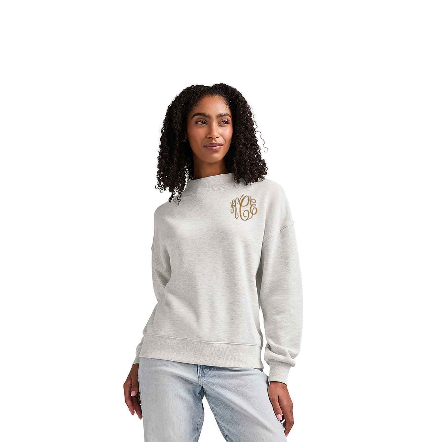 Personalized Mock Neck Sweatshirt