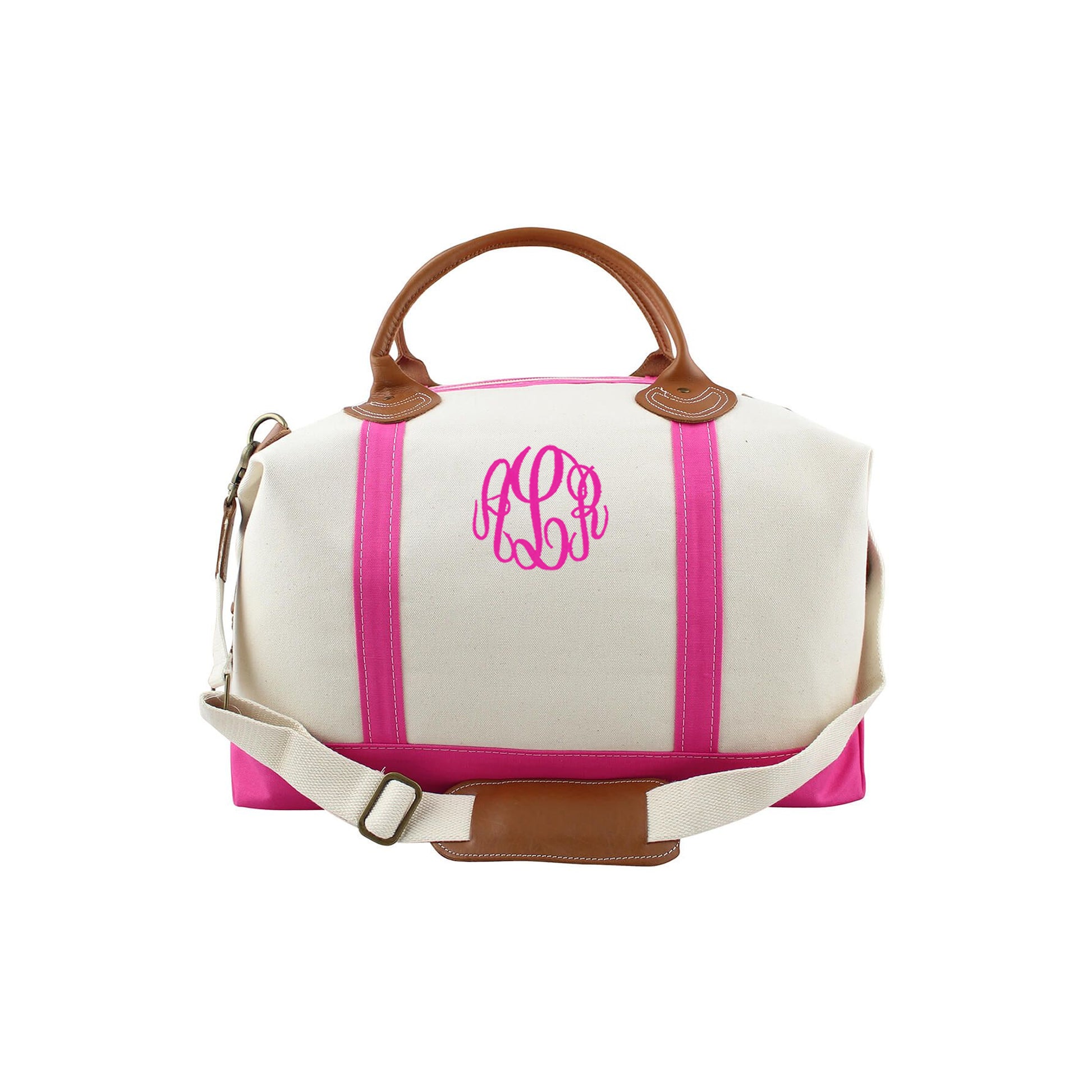 Pink Weekender Canvas Duffel bag