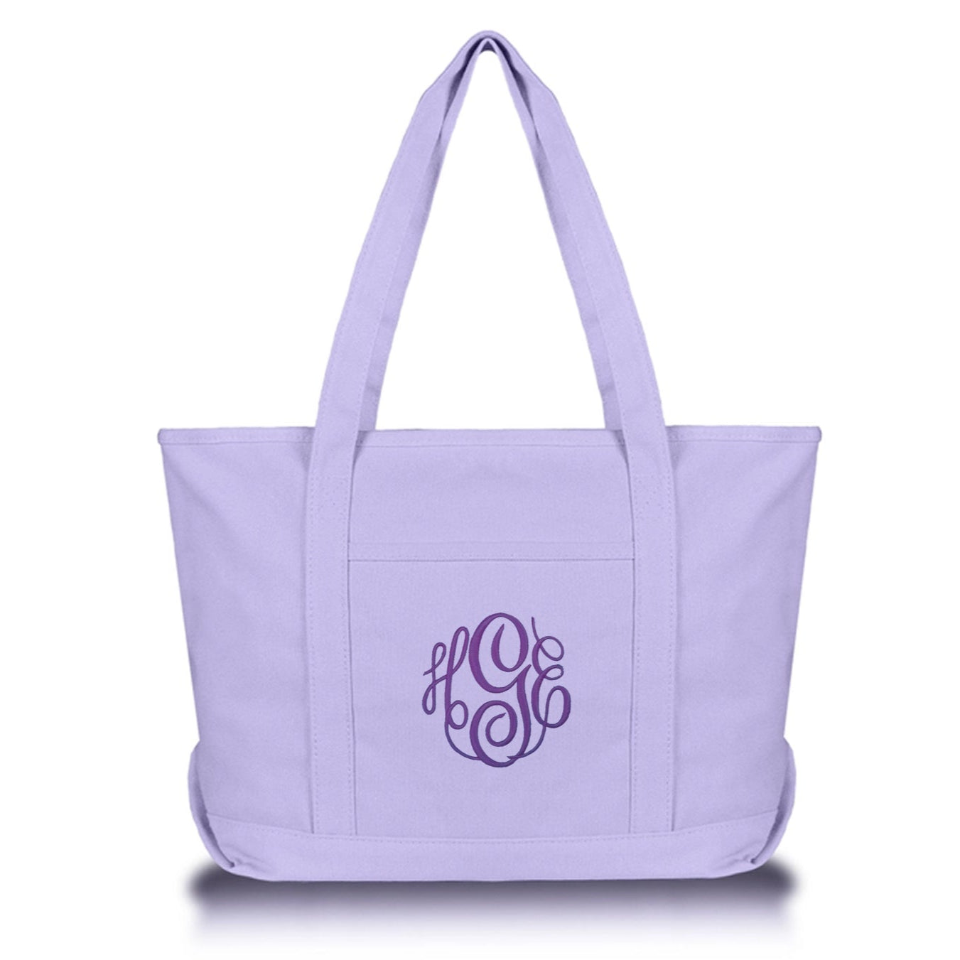 Pastel Purple Tote Bag with Monogram